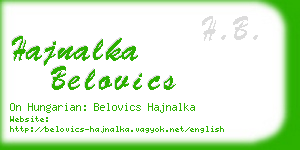 hajnalka belovics business card